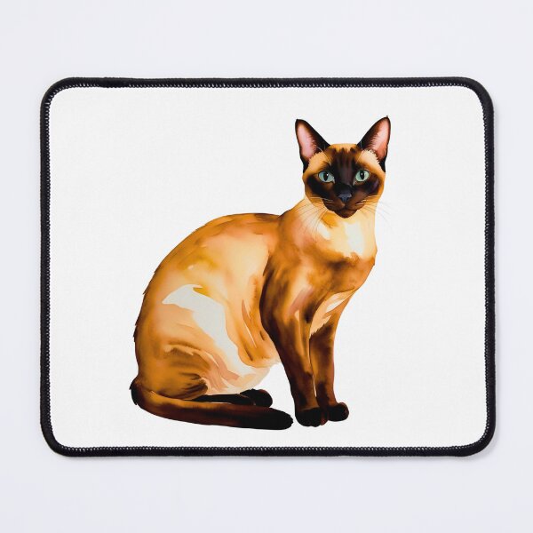 Item preview, Elegant Watercolor Siamese Cat – A Graceful Feline in Artistic Brushstrokes designed and sold by Fredster1966.