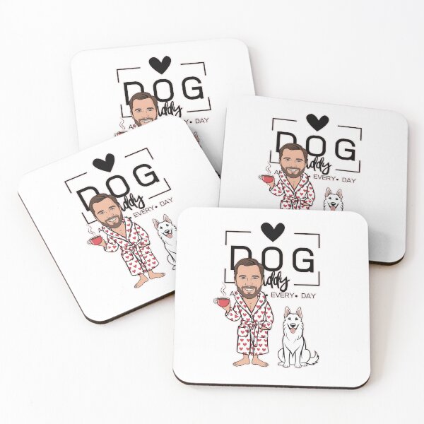 Item preview, Dog Dad All Day Every Day – Cozy Morning with a White Swiss Shepherd designed and sold by GoodyPaws.