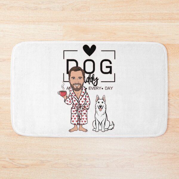 Item preview, Dog Dad All Day Every Day – Cozy Morning with a White Swiss Shepherd designed and sold by GoodyPaws.