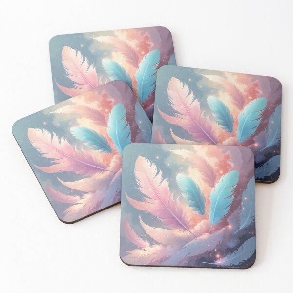 Item preview, Dreamy soft feathers in pastel colours  designed and sold by AussieConcepts.