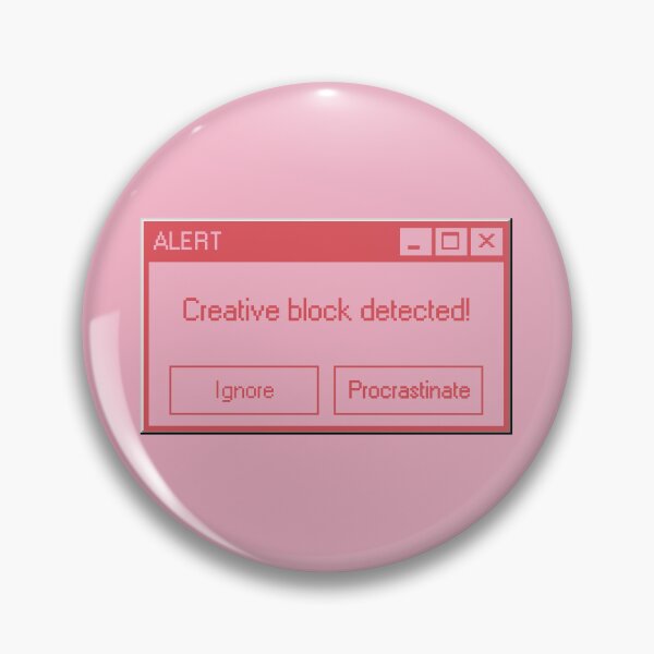 Item preview, Creative Block error (pink) - UX Designer | Graphic Designer | UI Designer Stickers designed and sold by PoshPixel.