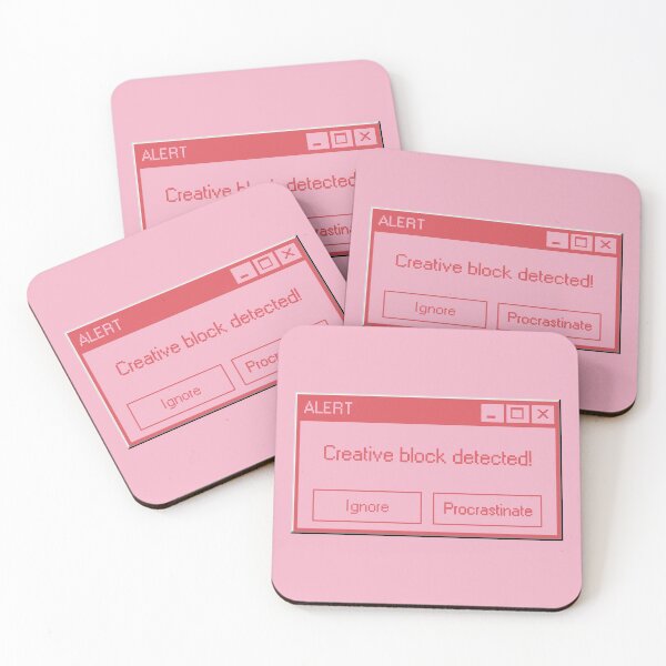 Item preview, Creative Block error (pink) - UX Designer | Graphic Designer | UI Designer Stickers designed and sold by PoshPixel.
