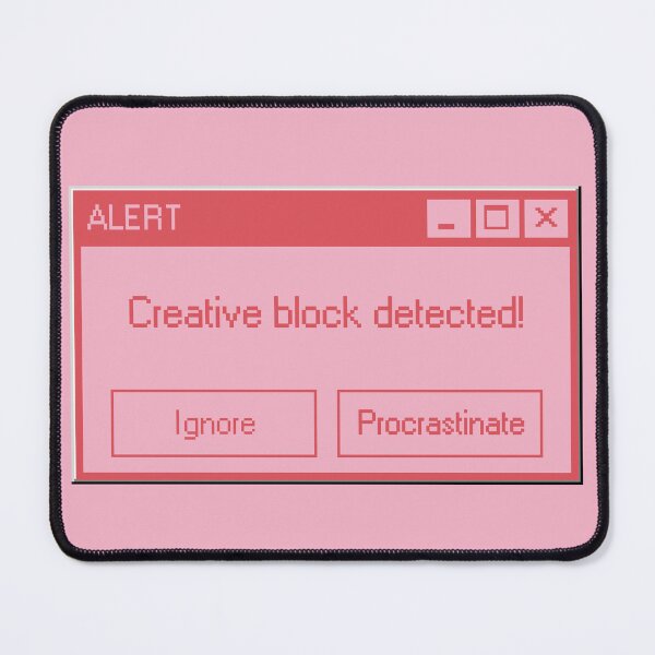 Item preview, Creative Block error (pink) - UX Designer | Graphic Designer | UI Designer Stickers designed and sold by PoshPixel.
