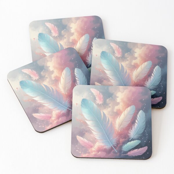 Item preview, Dreamy soft feathers in pastel colours 2 designed and sold by AussieConcepts.