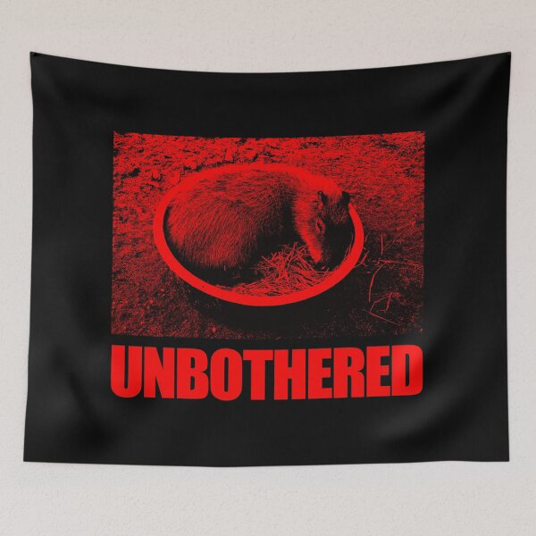 Item preview, Unbothered Capybara - Red designed and sold by R-A Designs.