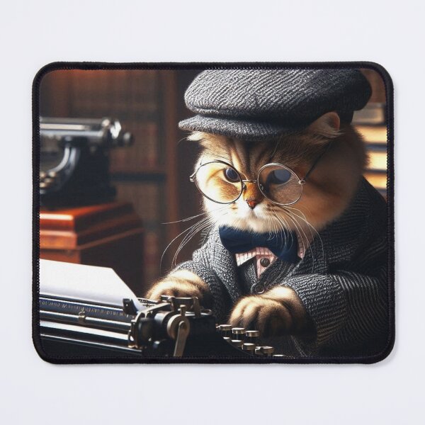 Item preview, old typewriter and cute cat designed and sold by Dogandesighn.