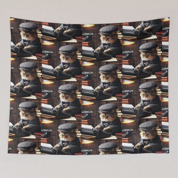 Item preview, old typewriter and cute cat designed and sold by Dogandesighn.