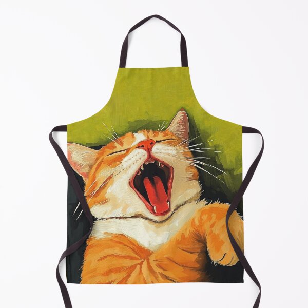 Artikelvorschau, Lustige orange Katze gähnt entworfen und verkauft von PurrGreen.