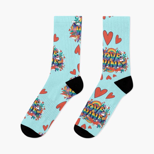Item preview, Love wins, colorful quote, LGBTQIA designed and sold by Mauswohn.