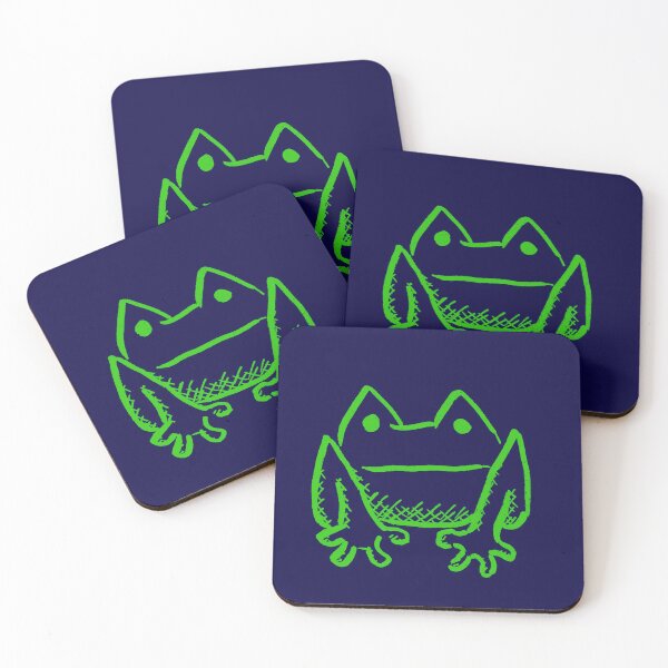 Item preview, Neon Green  Frog Life on Navy designed and sold by MagentaTwilight.