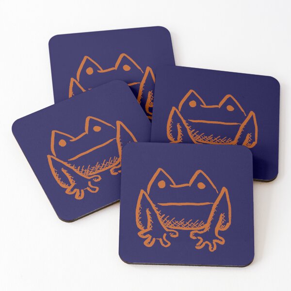 Item preview, Orange  Frog Life on Navy designed and sold by MagentaTwilight.