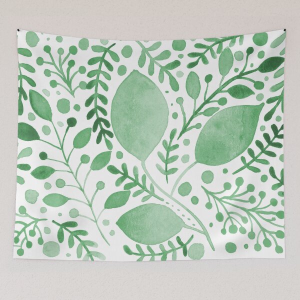 Item preview, Watercolor leaves - green designed and sold by wackapacka.