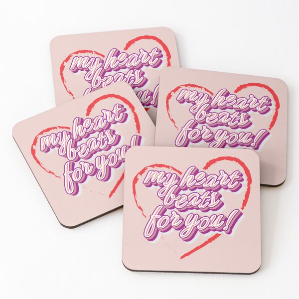 Item preview, My Heart Beats For You Romantic Pink Red Love designed and sold by SplashTastic.