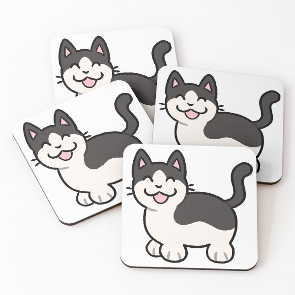 Item preview, Silly Black and White Bicolor Cat designed and sold by ZorriSparkles.