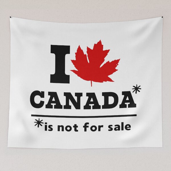 Item preview, I ❤️ Canada Is Not For Sale Bold Red Statement designed and sold by SplashTastic.
