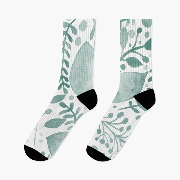 Item preview, Watercolor leaves - greyish green designed and sold by wackapacka.