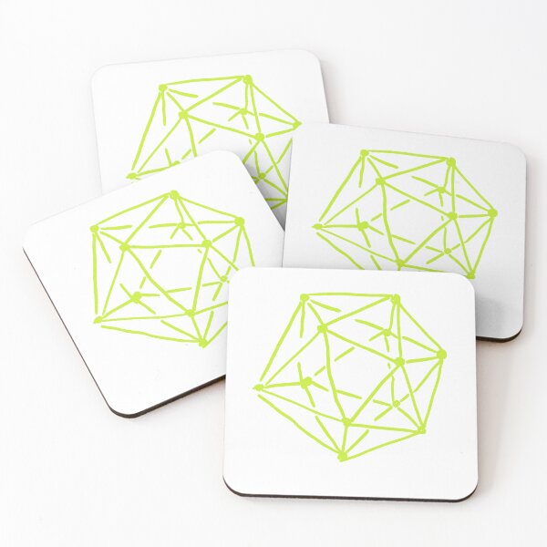 Item preview, Icosahedron Pine Lime Green Yellow Chartreuse designed and sold by MagentaTwilight.