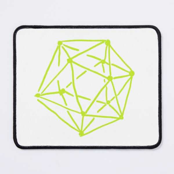 Item preview, Icosahedron Pine Lime Green Yellow Chartreuse designed and sold by MagentaTwilight.