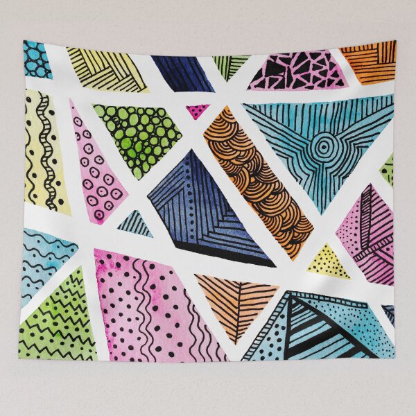 Item preview, Geometric doodle pattern - multicolored designed and sold by wackapacka.