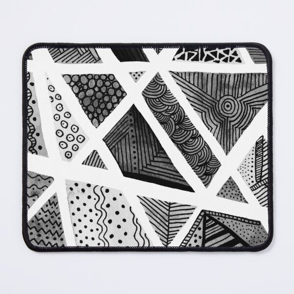 Item preview, Geometric doodle pattern - black and white designed and sold by wackapacka.