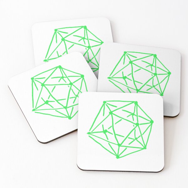 Item preview, Icosahedron Electric Green designed and sold by MagentaTwilight.