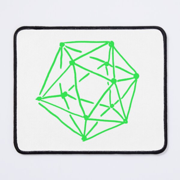 Item preview, Icosahedron Electric Green designed and sold by MagentaTwilight.