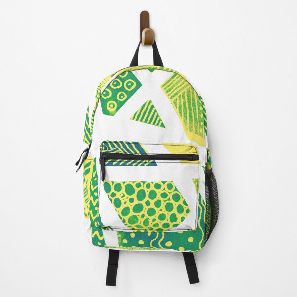 Item preview, Geometric doodle pattern - green and yellow designed and sold by wackapacka.