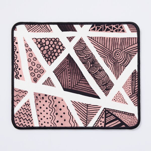 Item preview, Geometric doodle pattern - black and pink designed and sold by wackapacka.