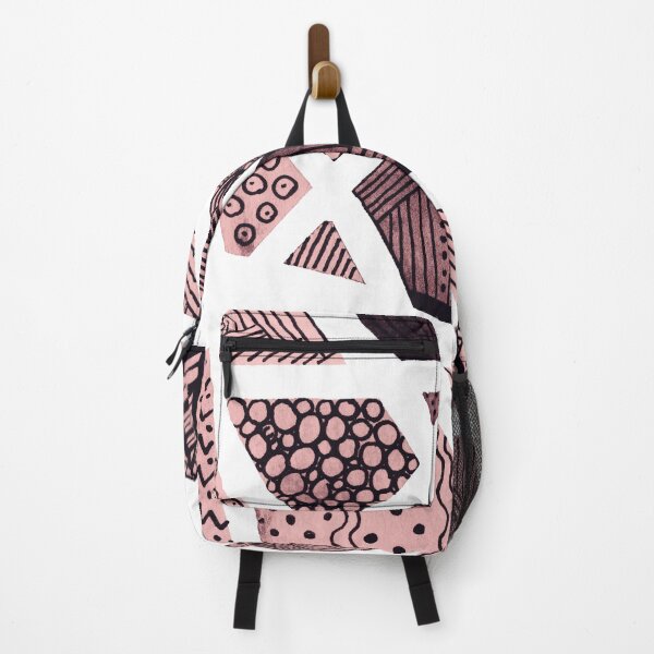 Item preview, Geometric doodle pattern - black and pink designed and sold by wackapacka.