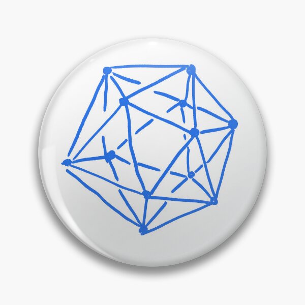 Item preview, Icosahedron Electric Blue designed and sold by MagentaTwilight.
