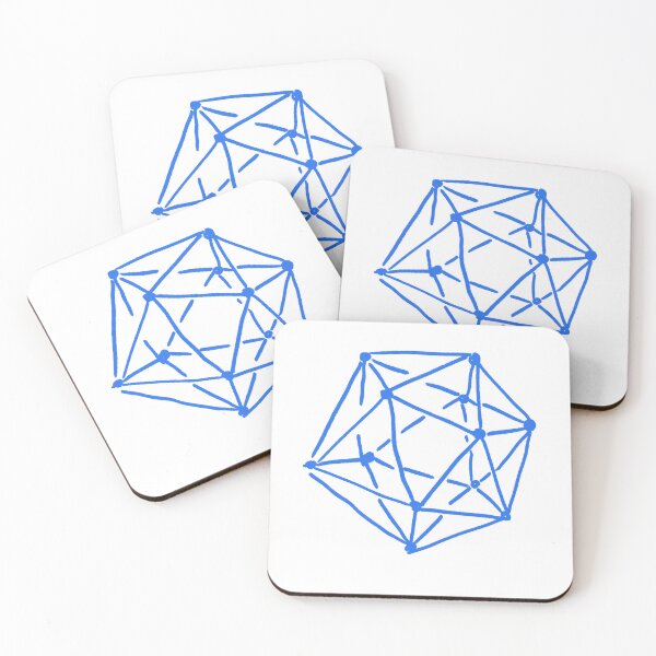 Item preview, Icosahedron Electric Blue designed and sold by MagentaTwilight.