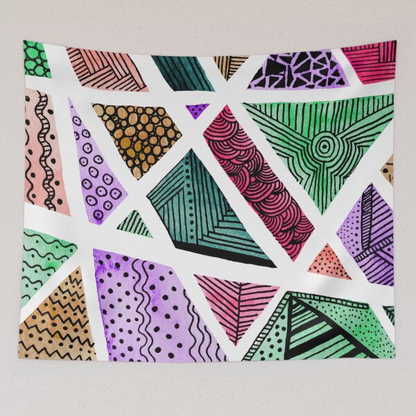 Item preview, Geometric doodle pattern - multicolored designed and sold by wackapacka.