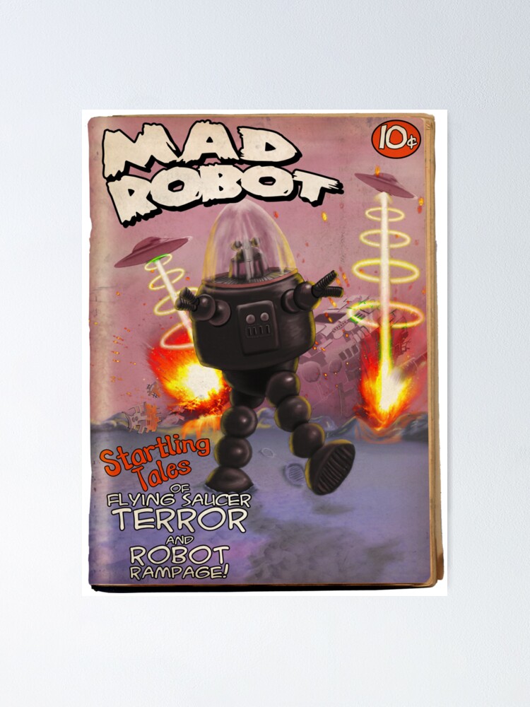 Mad Robot Pulp Cover Poster for Sale by mdkgraphics