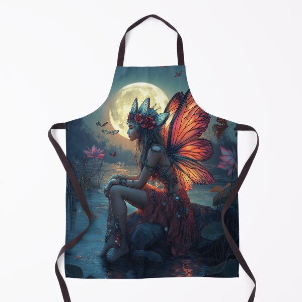 Item preview, fairy sitting on a stone along a river designed and sold by ladivinefactory.