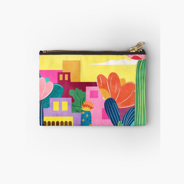 Item preview, Cactus Town, Abstract Landscape Southwestern Decor, Boho Style Colorful Nature, Floral Modern Cactus Illustration, Vibrant Sunset designed and sold by Kintsugi99.