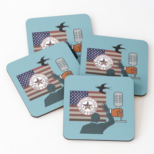 Item preview, American flag and the words “Happy MLK Day, I Have a Dream. designed and sold by Wantanadesign.