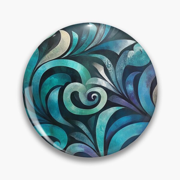 Item preview, New Zealand Paua Māori Pattern Koru Design 348 designed and sold by GrinGalore.