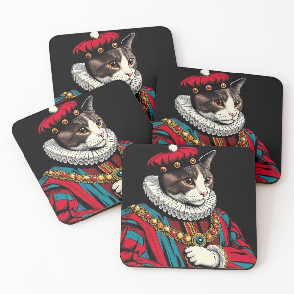 Item preview, Cat in  Medieval Noble Attire designed and sold by MixtaGraphics.