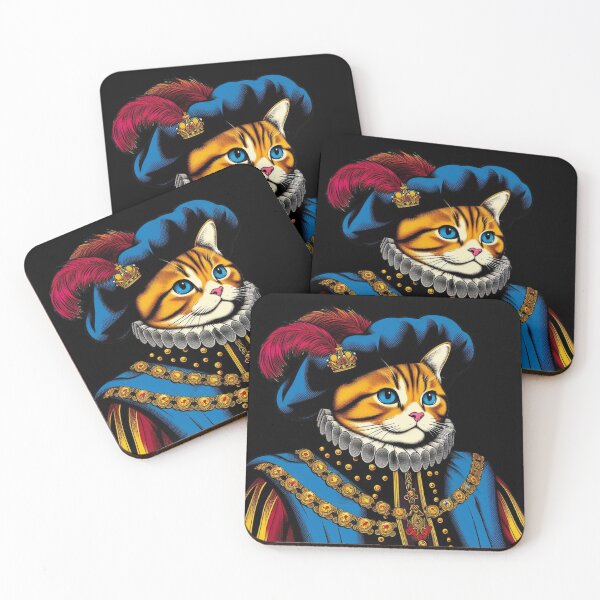 Item preview, Cat in  Medieval Noble Attire designed and sold by MixtaGraphics.
