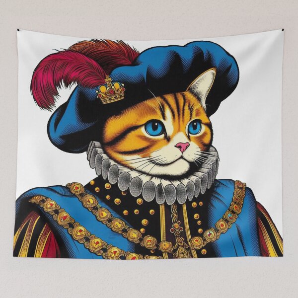 Item preview, Cat in  Medieval Noble Attire designed and sold by MixtaGraphics.