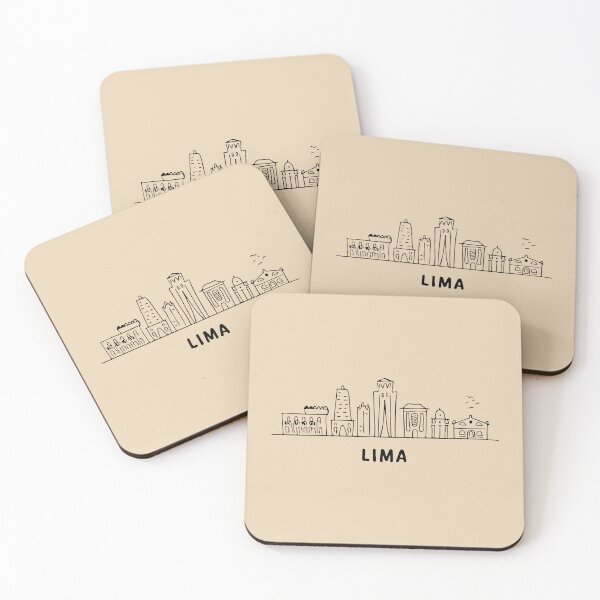 Item preview, Lima Skyline - Minimalist Line Art designed and sold by Twisted Kids.