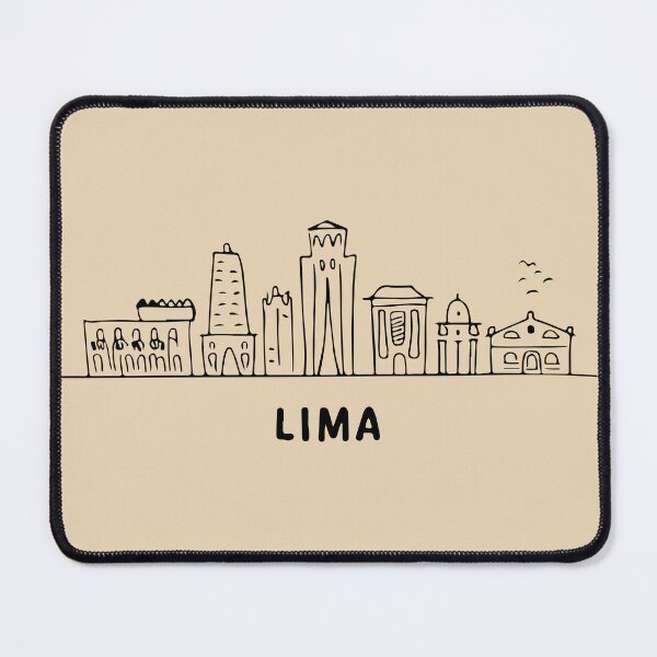 Item preview, Lima Skyline - Minimalist Line Art designed and sold by Twisted Kids.