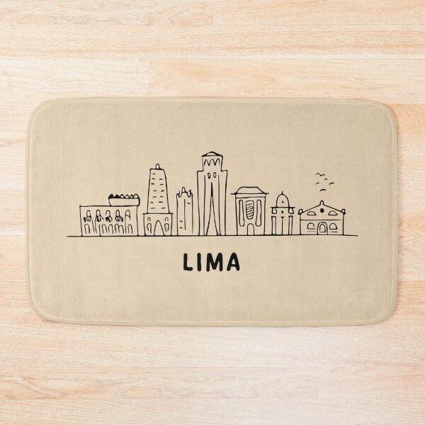 Item preview, Lima Skyline - Minimalist Line Art designed and sold by Twisted Kids.