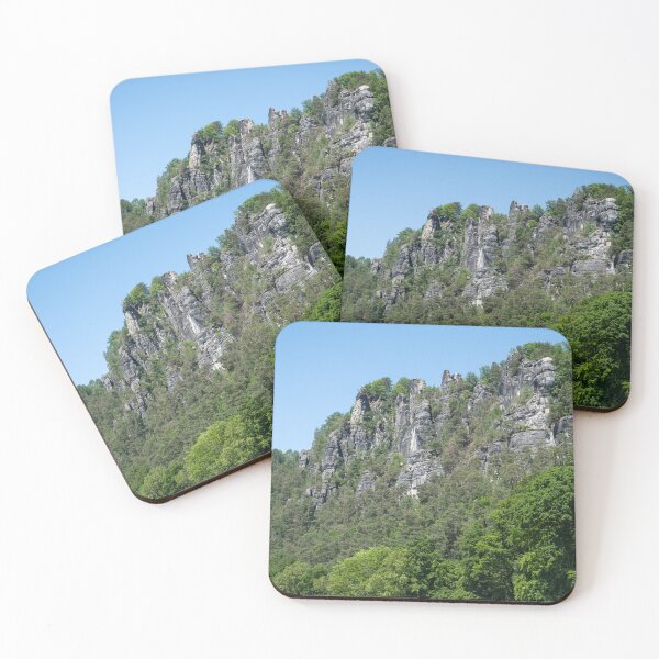 Item preview, Sandstone cliffs and trees at the Bastei in Saxon Switzerland designed and sold by Heidemüllerin.