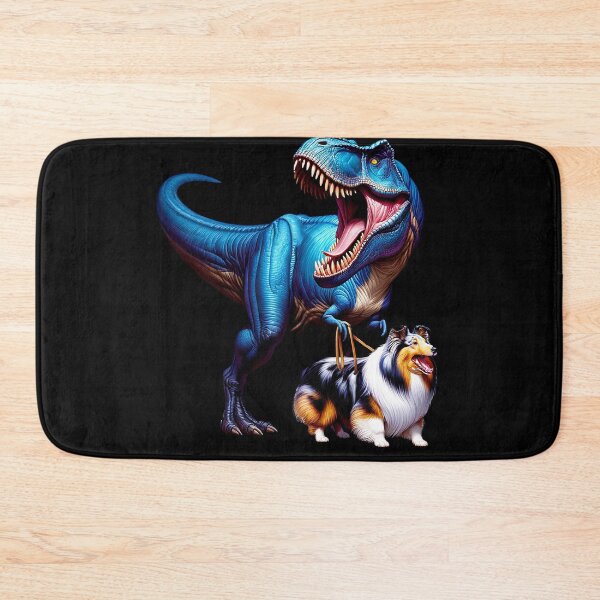 Item preview, Funny Dinosaur Sheltie Walking Dog Lover designed and sold by Kimberley King Art  King Art.