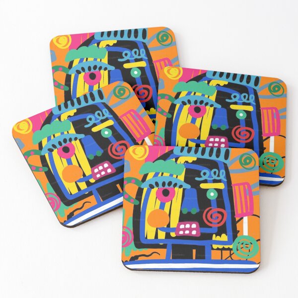 Item preview, An abstract illustration of a face with bold and vibrant colors designed and sold by Infinitives .