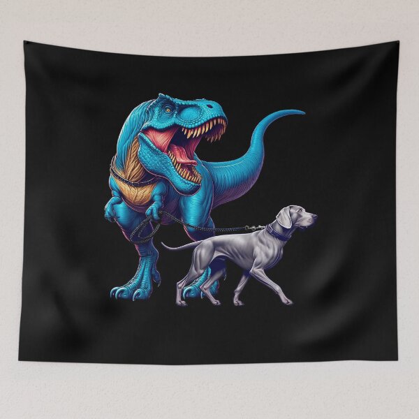 Item preview, Funny Dinosaur Weimaraner Walking Dog Lover designed and sold by Kimberley King Art  King Art.
