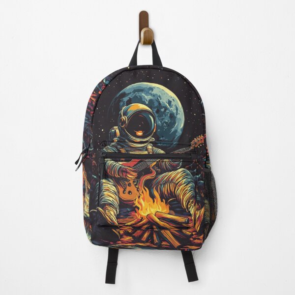Item preview, Galaxy Astronaut Guitarist Campfire Under Luna designed and sold by GrinGalore.