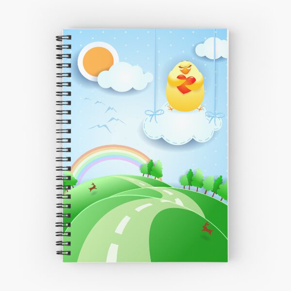 Item preview, Over the Clouds, chick in Love. Paper art designed and sold by LuisaVenturoli.