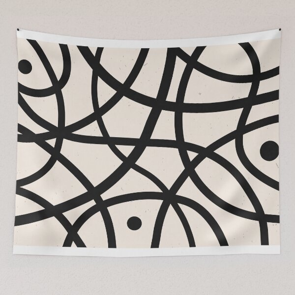 Item preview, Minimalist Black & White Scribble Art Print designed and sold by CaratCo.